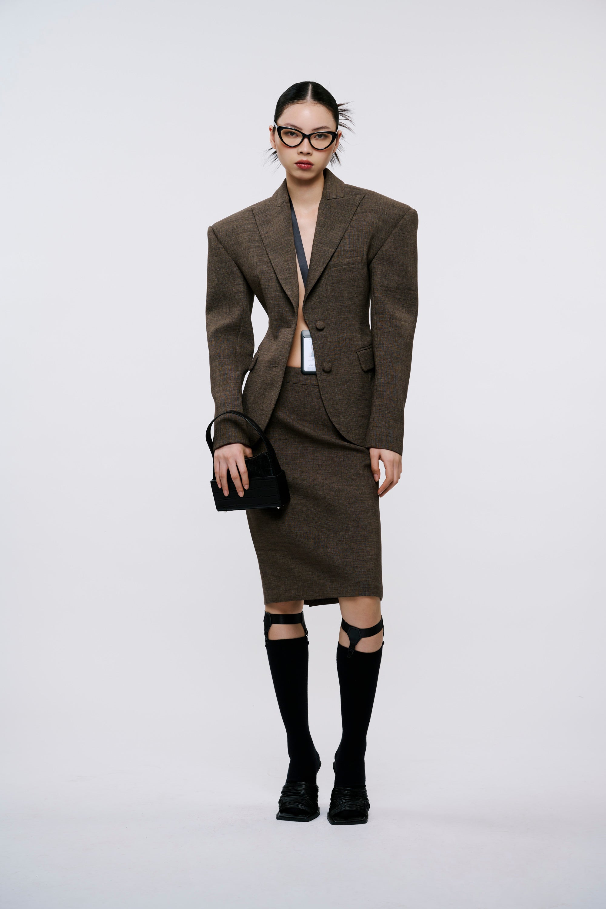 CLASSIC TIE-DOWN BACK-SLIT SKIRT | Markgong