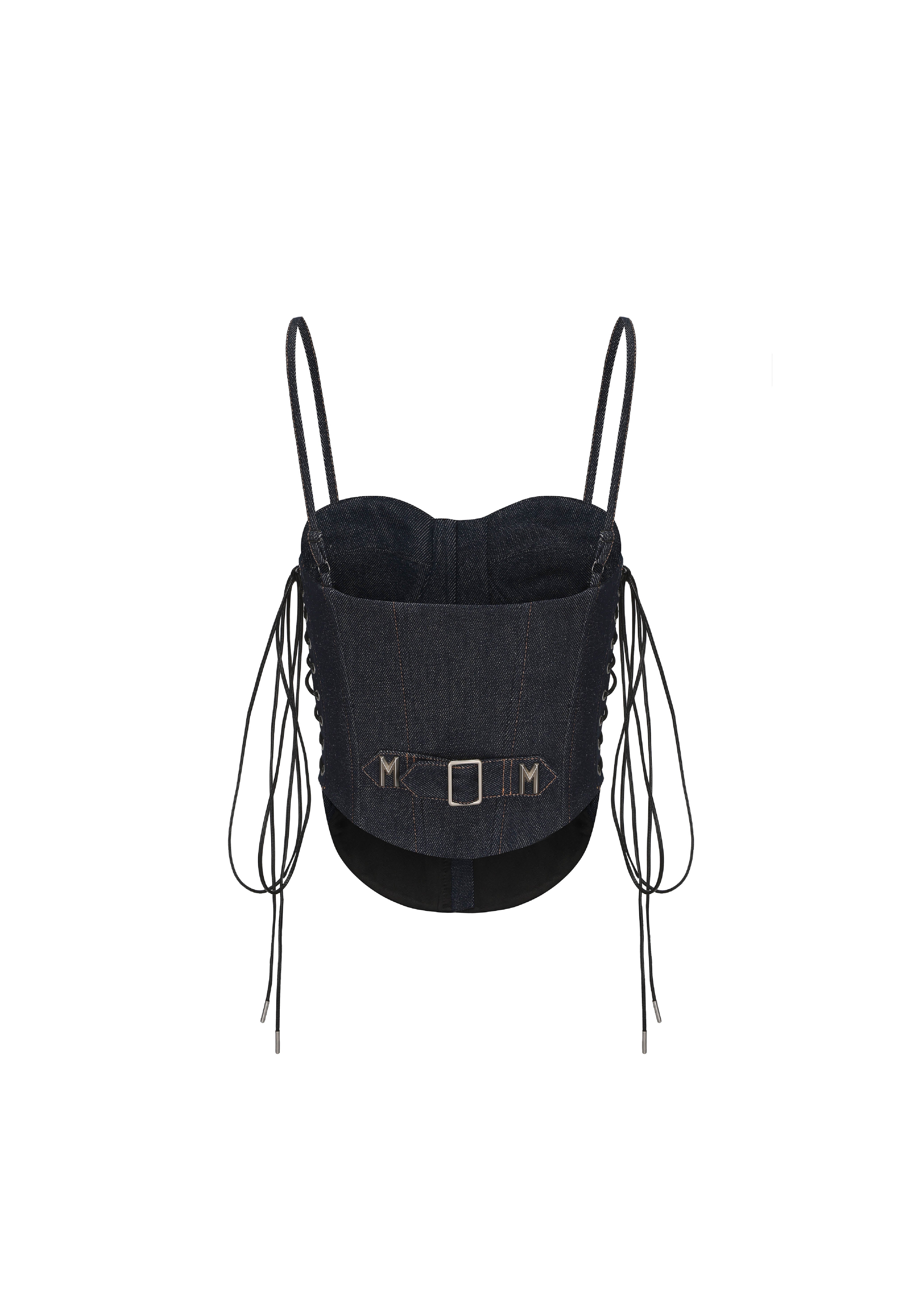 Demin Lace-Up Corset Top | Markgong