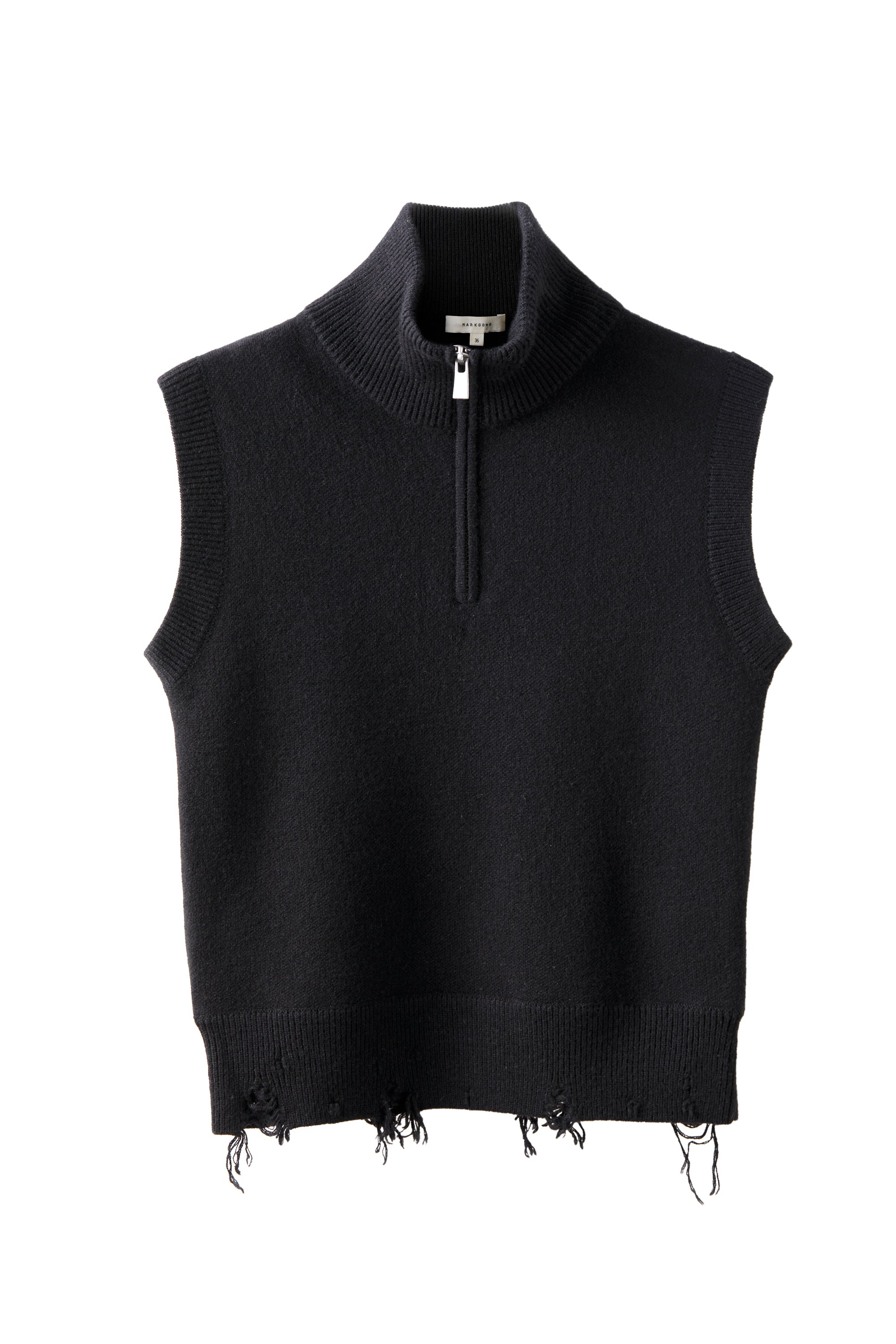 MARKGONG｜Zipper Knitted Vest，Casual