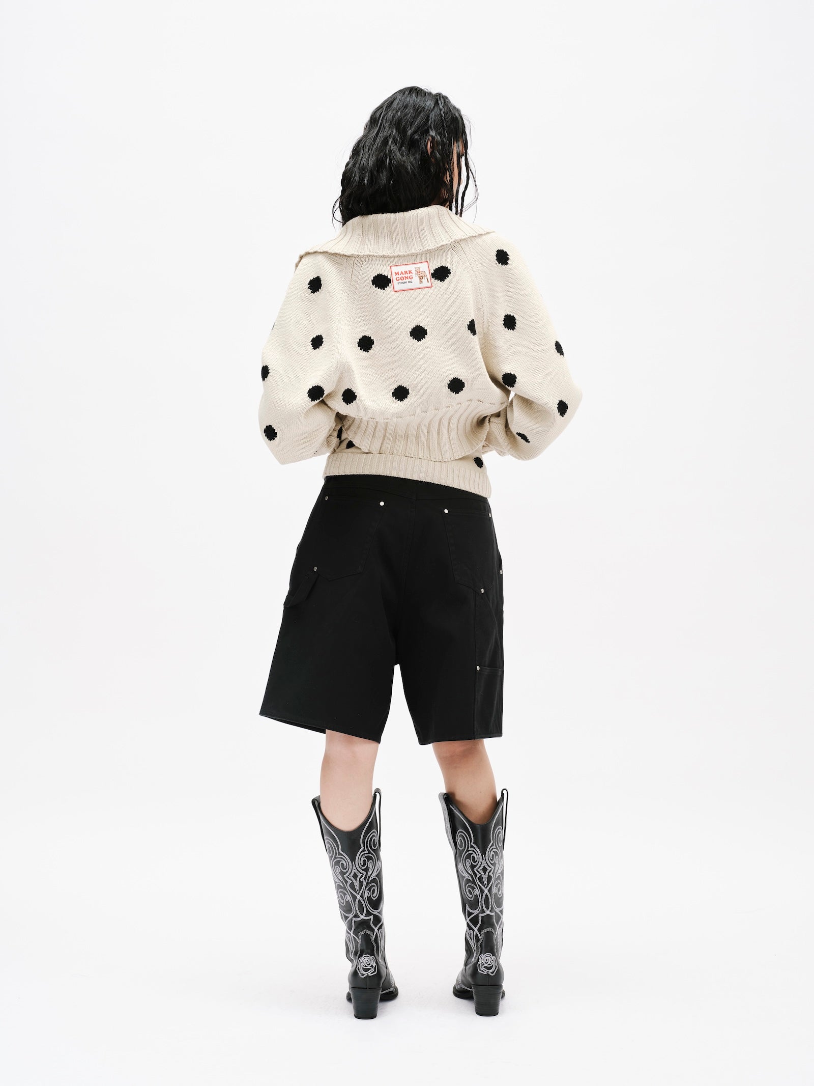 POLKA DOT KNIT BOLERO