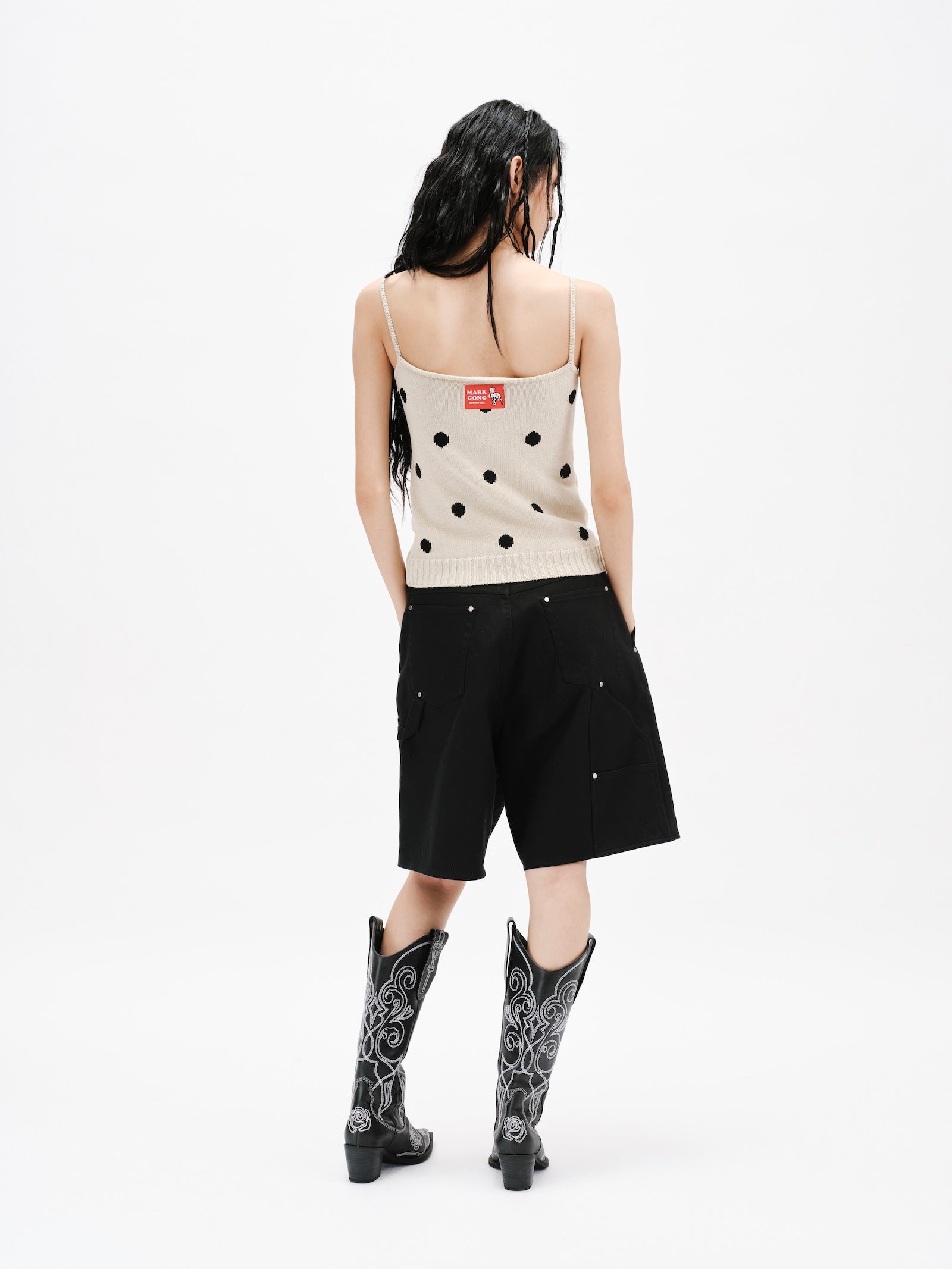 POLKA DOTS KNIT TANK