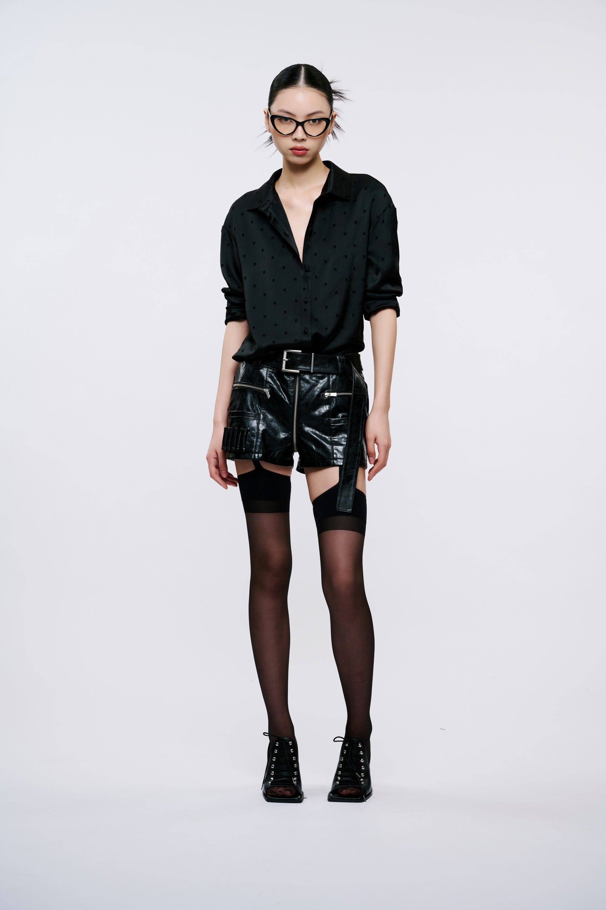 Leather cargo shorts hotsell