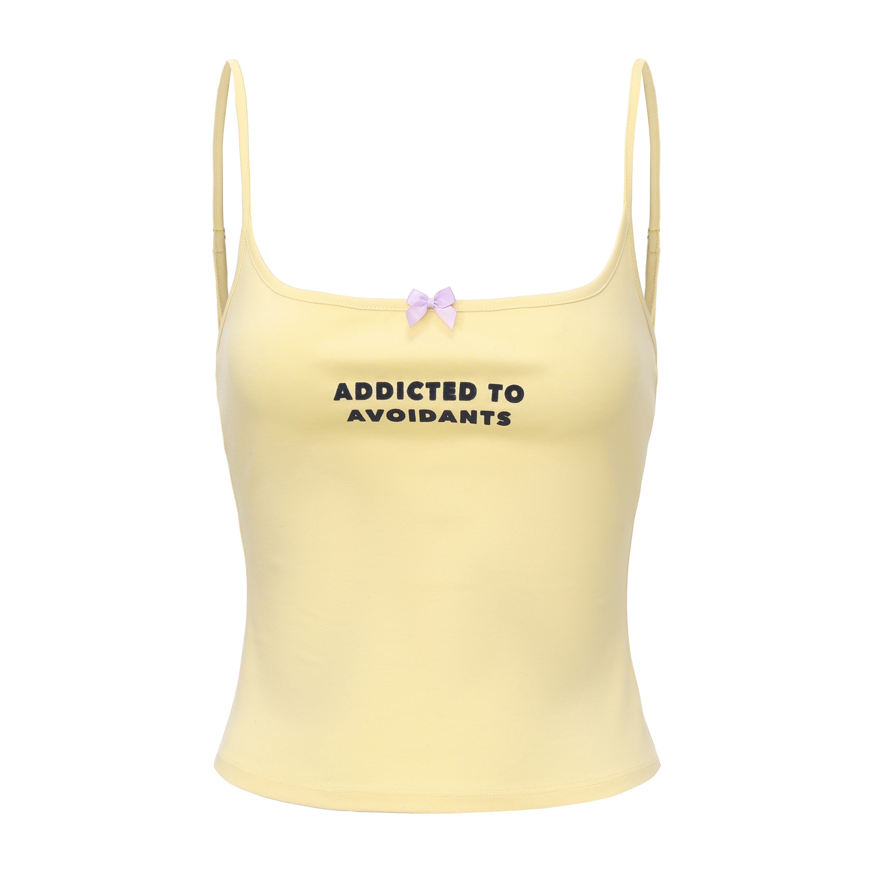Yellow Print Strap Tank Top