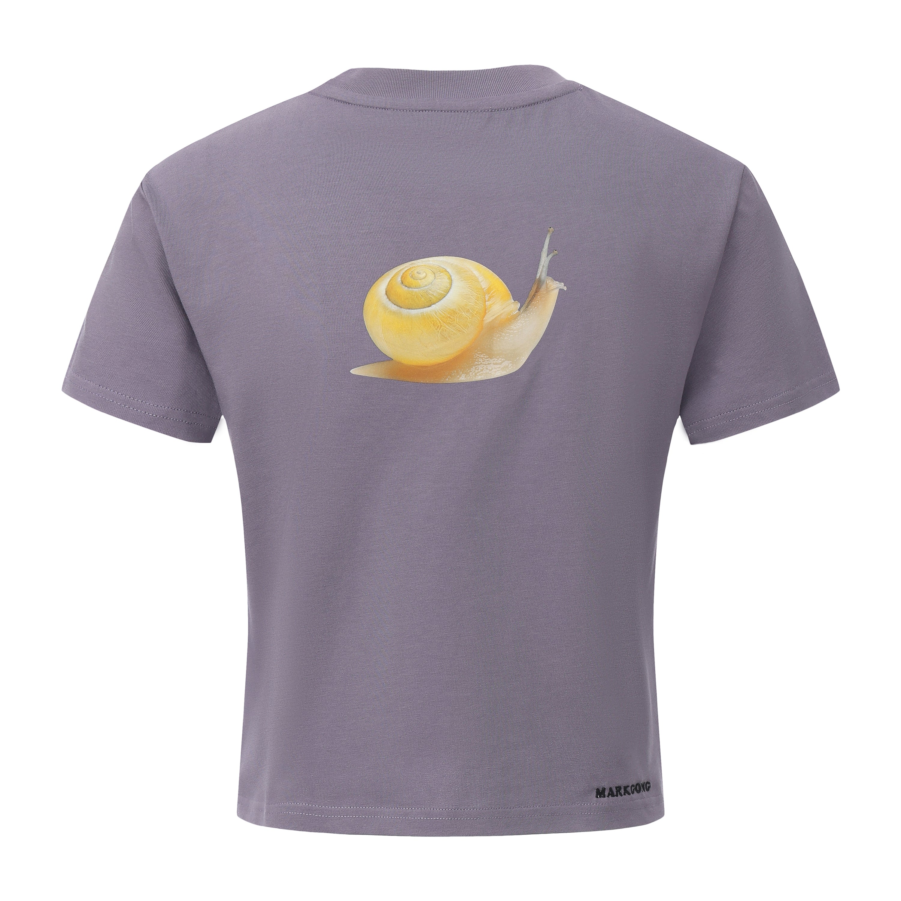 Purple Snail Print Loose Fit T-Shirt
