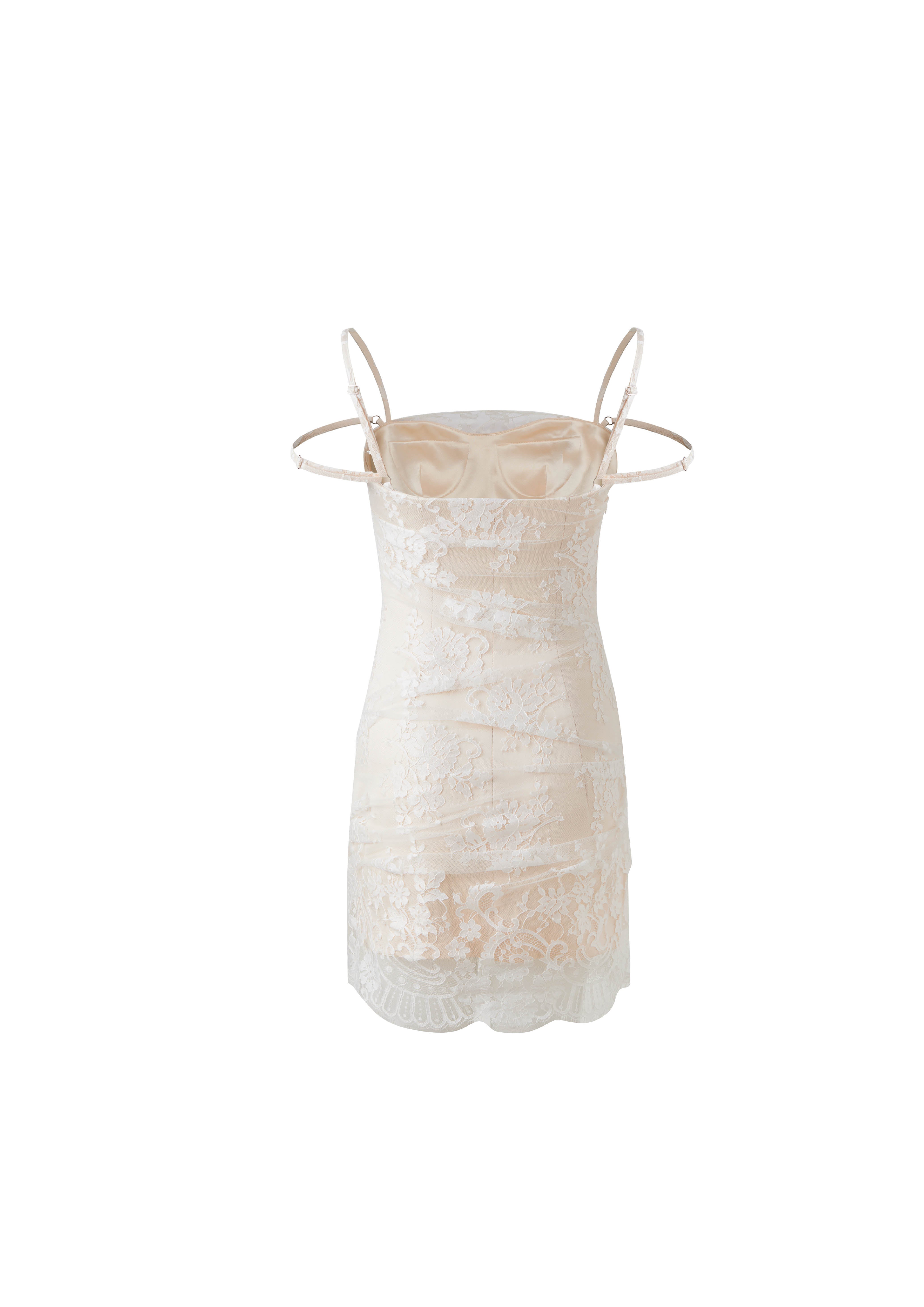 DOUBLE LAYERED WHITE LACE DRESS | Markgong DOUBLE LAYERED WHITE LACE DRESS | Markgong