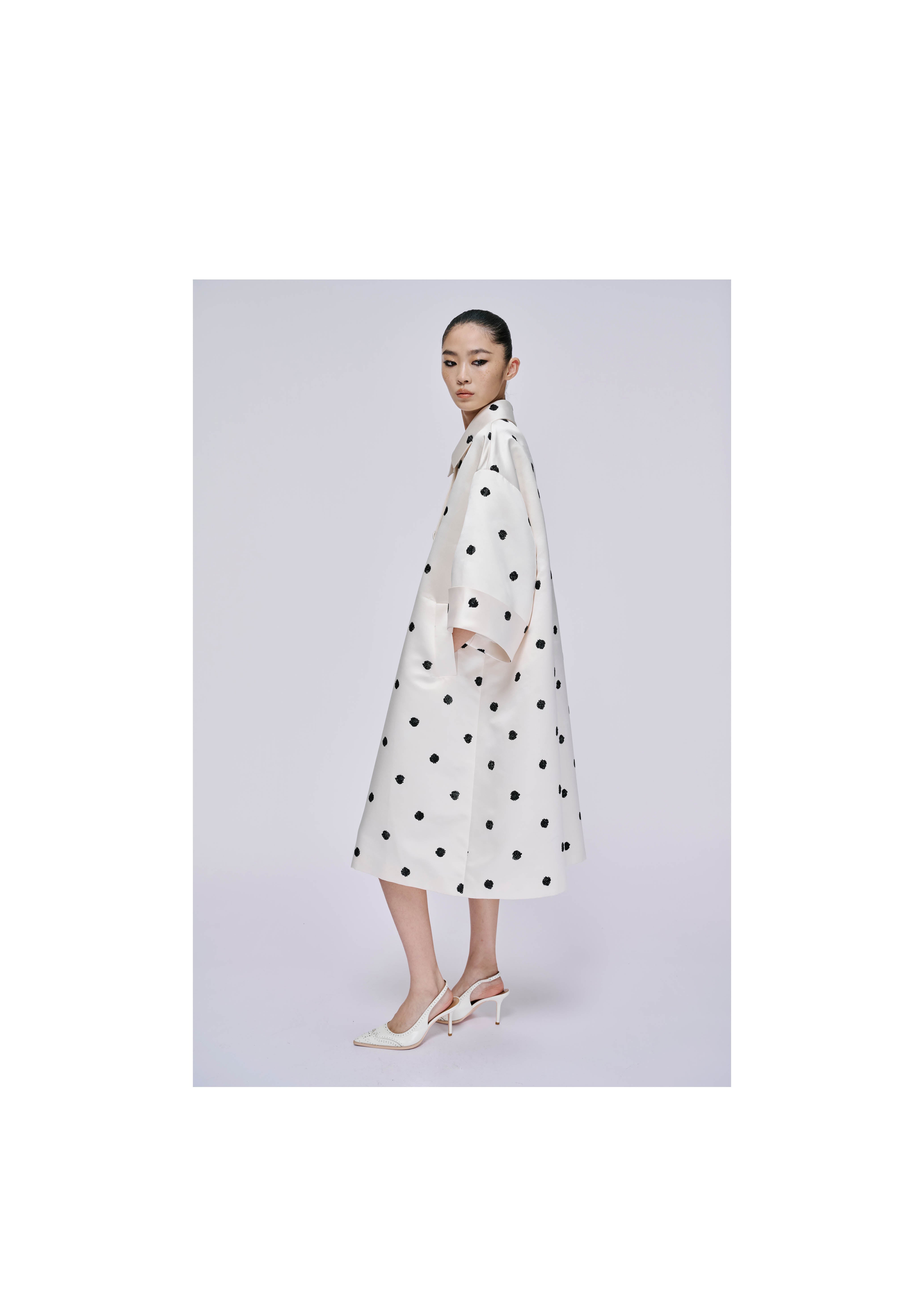 Polka Dot Silk Coat | Markgong