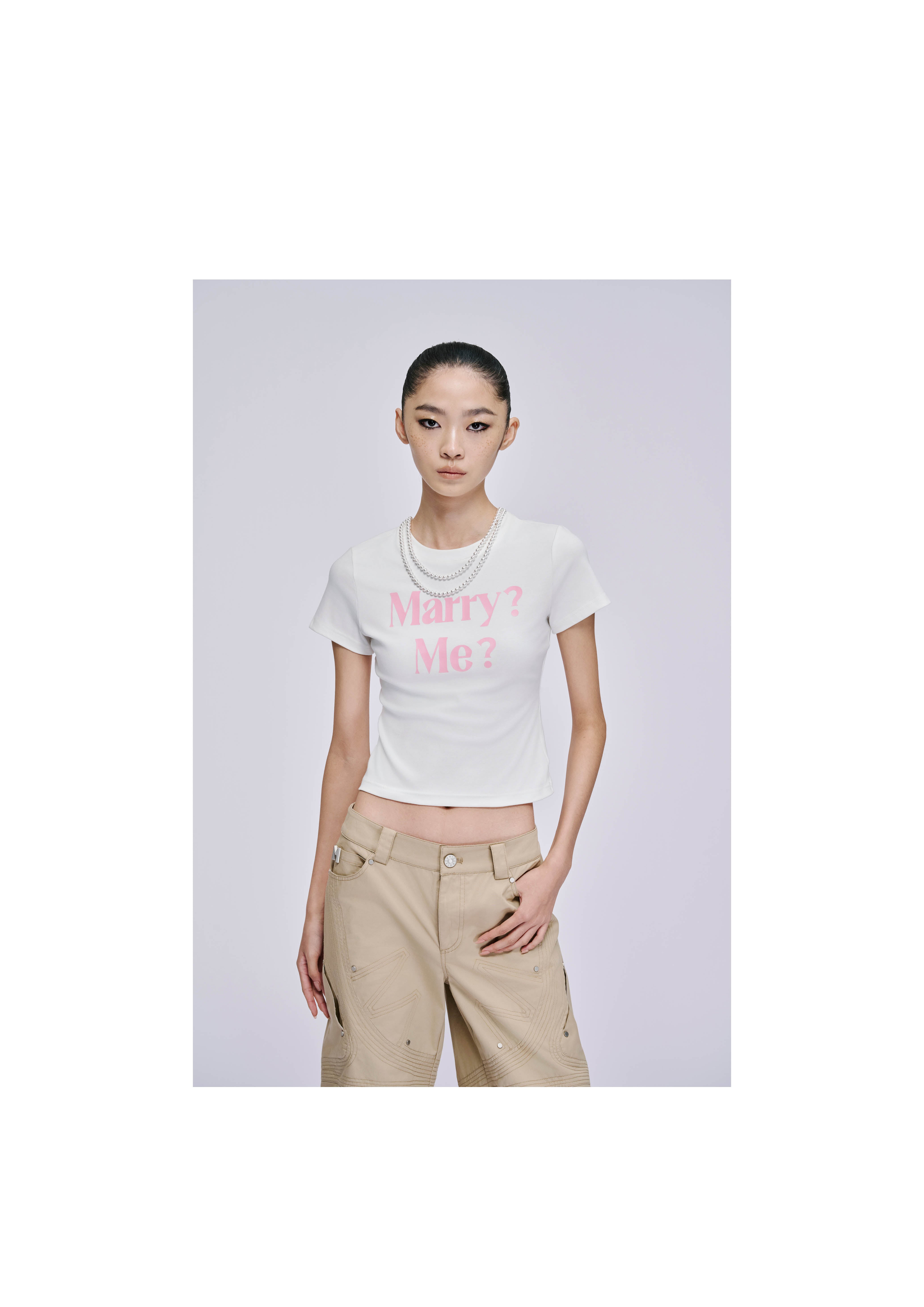 MARRY?ME? Baby Tee T-shirt