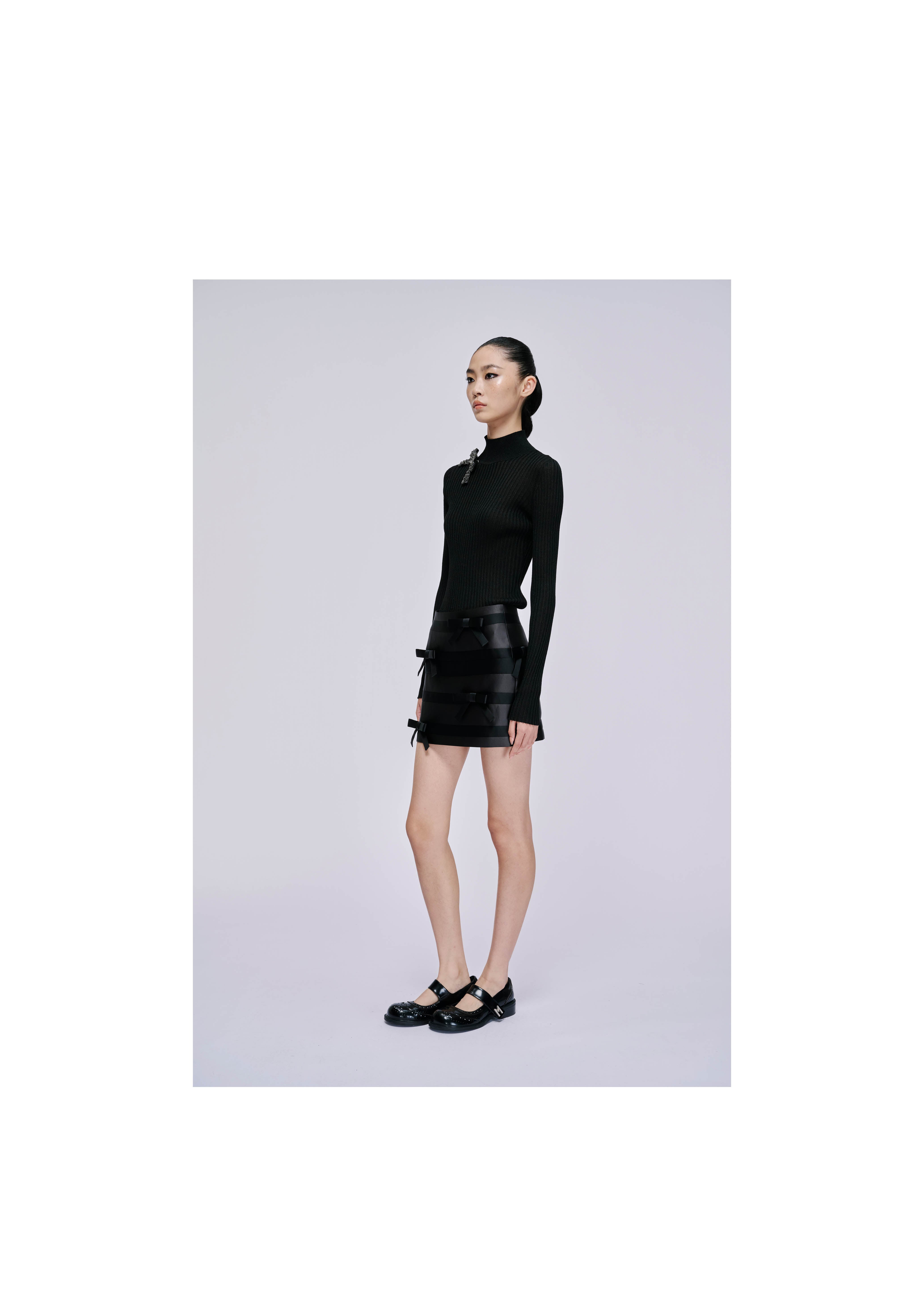 スカート akiki the iconic bow skirt/black Bow Tie Mini Skirt | Markgong