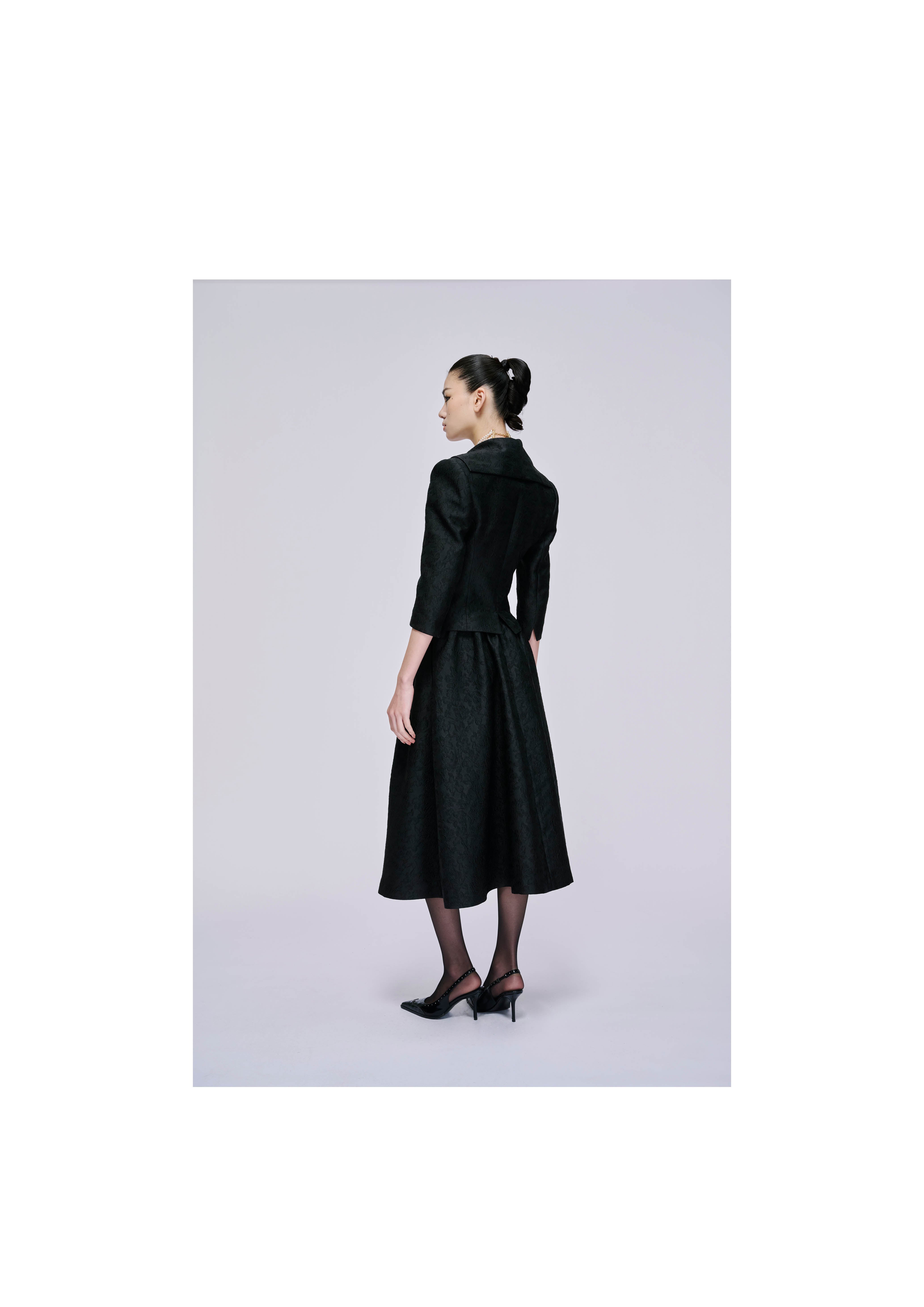 Jacquard Flared Midiskirt | Markgong