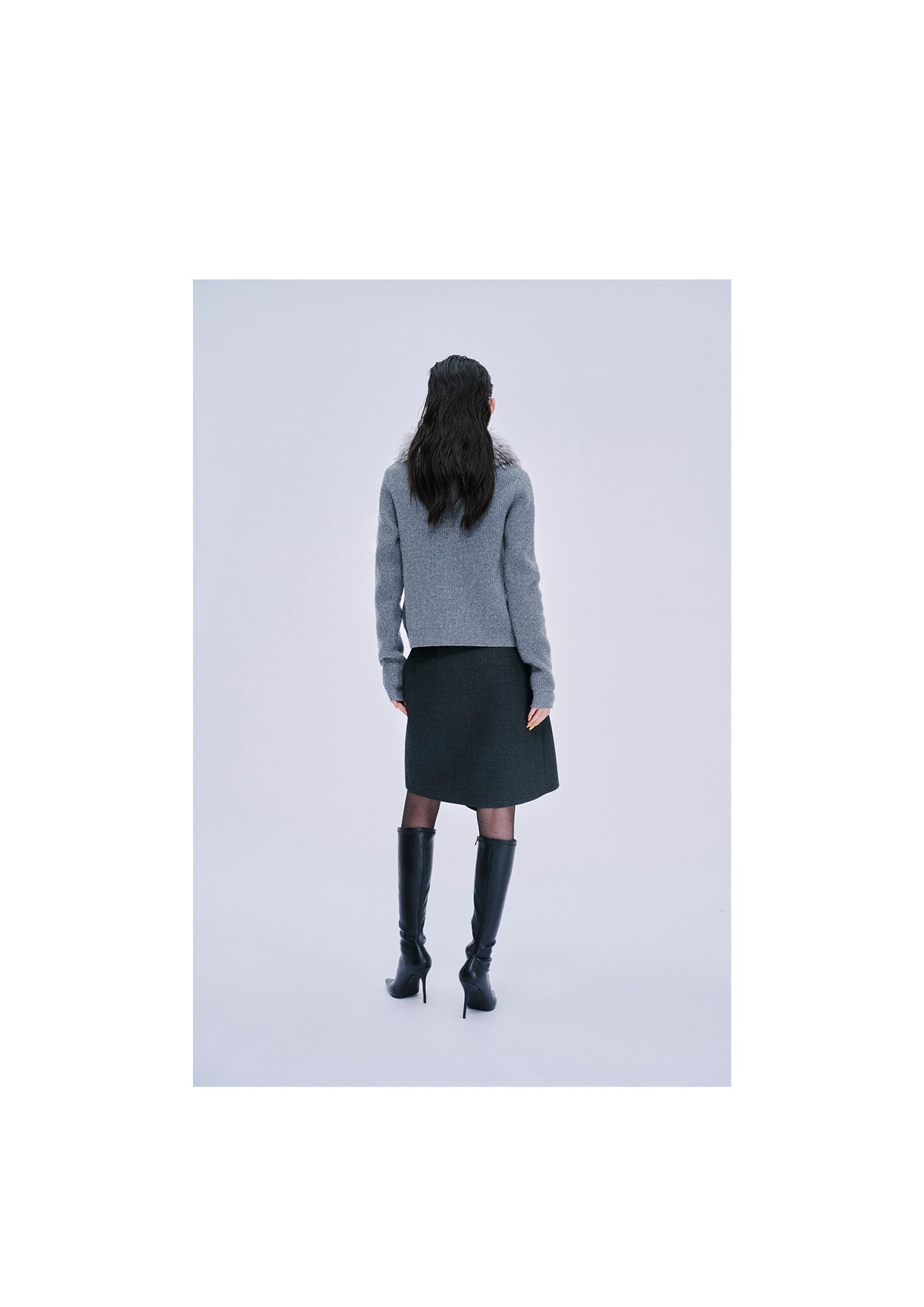 Gray Bow Skirt