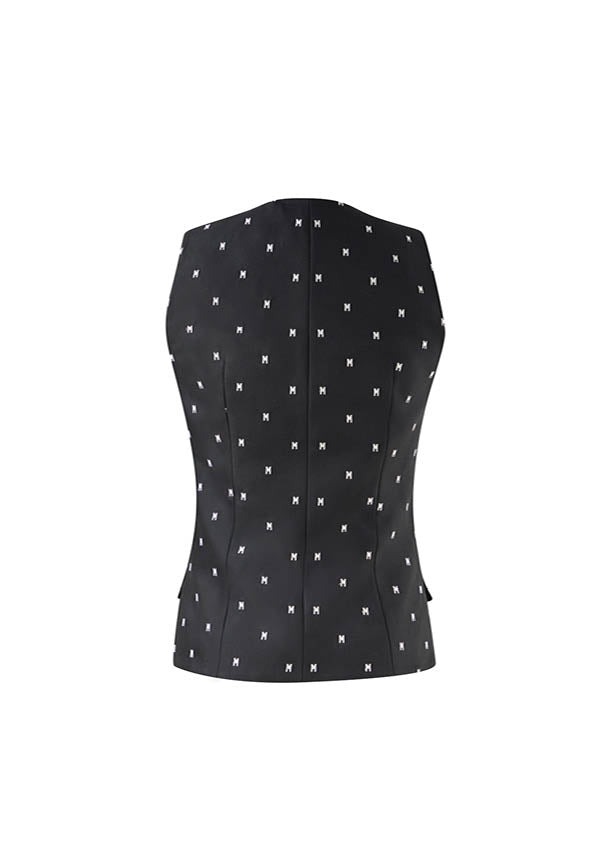 CLASSIC MONOGRAM EMBROIDERY VEST
